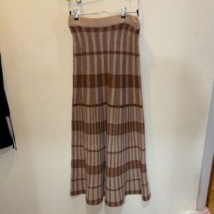 Striped Knit Maxi Skirt
